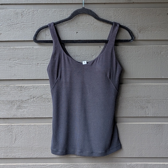 Lululemon Ribbed Micro-Modal Tank Top Black Size 6 Shelf Bra Yoga Pilates Barre - Picture 1 of 9